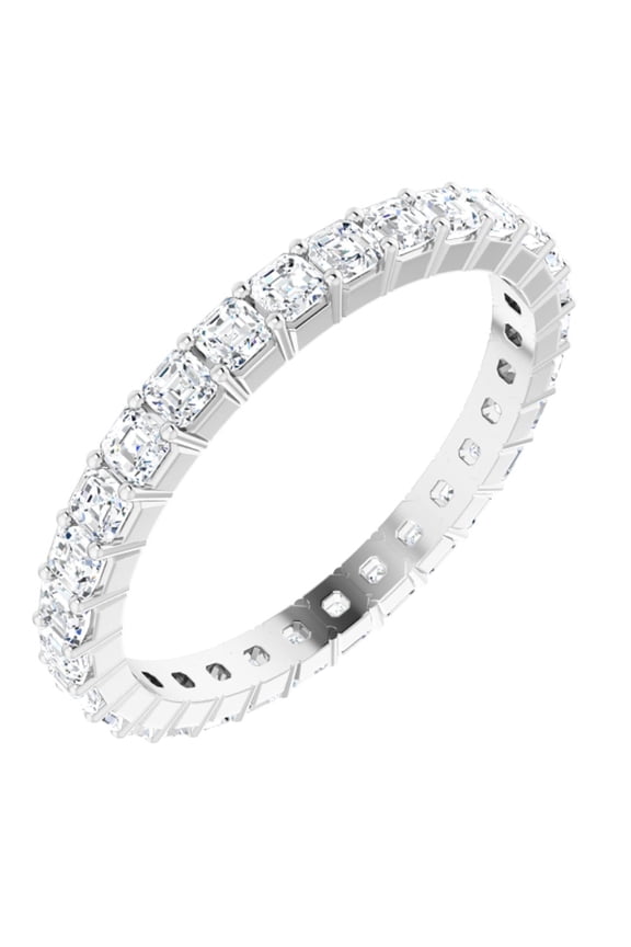 Platinum Diamond Bridal Wedding Engagement Anniversary Eternity Band Ring Fine Jewelry For Women Gifts For Her (1 1/2 cttw), Size 7