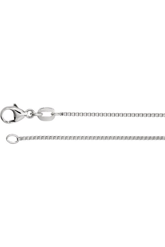 Platinum Diamond Cut Box 16" Chain