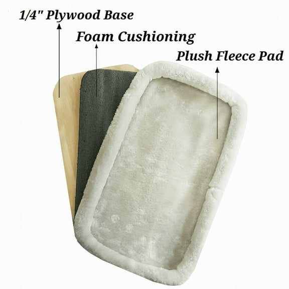 Platinum & Diamond Series Plush Replacement Faux Fleece Pad with Plywood Base - 17X10"