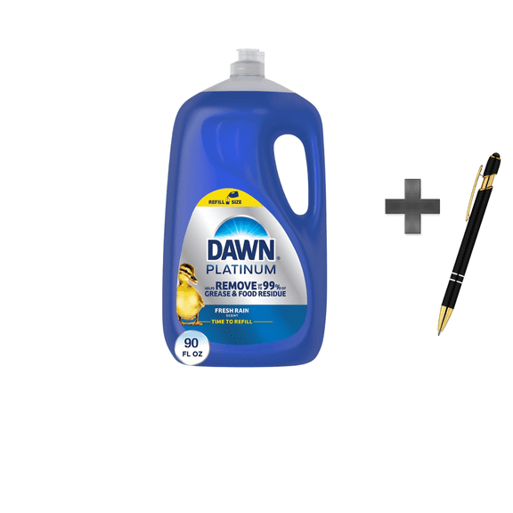 Platinum Dishwashing Liquid Dish Soap, Refreshing Rain 90 fl. oz.