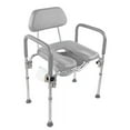 thumbnail image 1 of Platinum Health DIGNITY Ultra Premium Padded Commode Shower Chair Adjustable Height COMFORT includes Toilet Paper Holder, 1 of 8