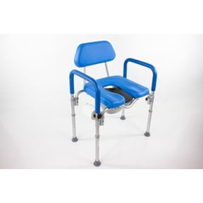 Platinum Health DIGNITY Ultra Premium Padded Commode Shower Chair Adjustable Height COMFORT includes Toilet Paper Holder