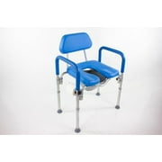 Platinum Health DIGNITY Ultra Premium Padded Commode Shower Chair Adjustable Height COMFORT includes Toilet Paper Holder