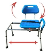 Platinum Health Gateway Premium Sliding Bath Shower Chair Transfer Bench Padded with Swivel Seat