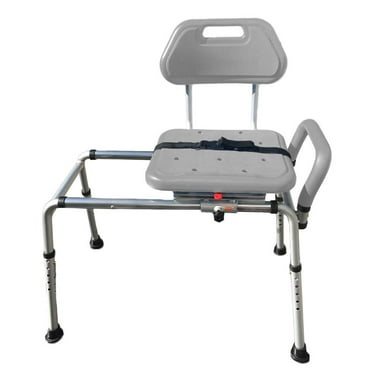 Platinum Health Gateway Sliding Bath Shower Chair Transfer Bench Padded Swivel Seat Backrest