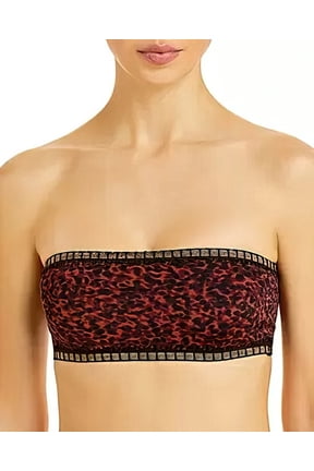 Platinum Inspired by Solange Ferrarini Womens Crochet Bandeau Bikini Top,Wild,D