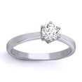 thumbnail image 1 of Platinum Jewelco London 0.25ct Diamond Solitaire Engagement Ring 5.5mm, 1 of 5