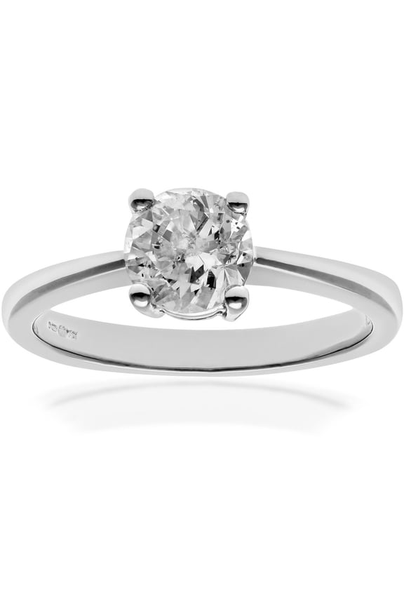 Platinum Jewelco London Round 1ct Diamond 4 Claw Solitaire Engagement Ring