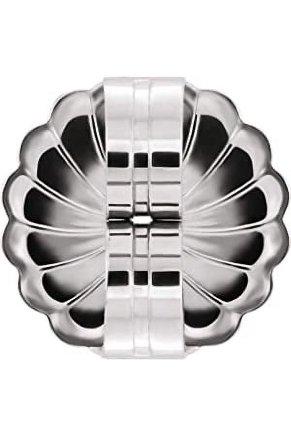 Platinum Jumbo Extra Large 9.4mm Friction Butterfly Push Back for Stud Earring Post (1 Piece)