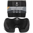 thumbnail image 1 of Platinum-Level Comfortable Memory Foam Ergonomic Backrests with Seat Cushion, Lumbar Support, Black, 2 Count, 2 Pack, 1 of 11