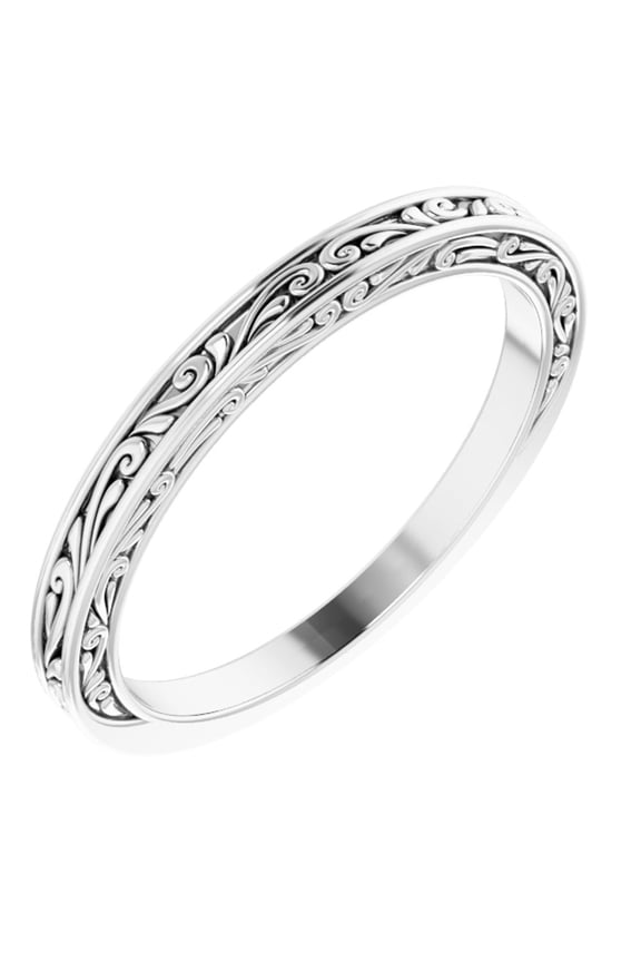 Platinum Matching Bridal Wedding Engagement Anniversary Band Ring Fine Jewelry For Women Gifts For Her (Matching Band Only, Primary Ring Sold Seperately), Size 7