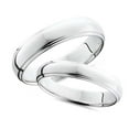 thumbnail image 1 of Pompeii3 Platinum Matching His Hers Polished Wedding Bands Set, 1 of 5