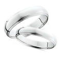 thumbnail image 1 of Pompeii3 Platinum Matching His Hers Polished Wedding Bands Set, 1 of 5
