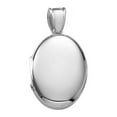 thumbnail image 1 of Platinum Oval Premium Weight Locket - 5/8 inch x 3/4 inch in Platinum, 1 of 1