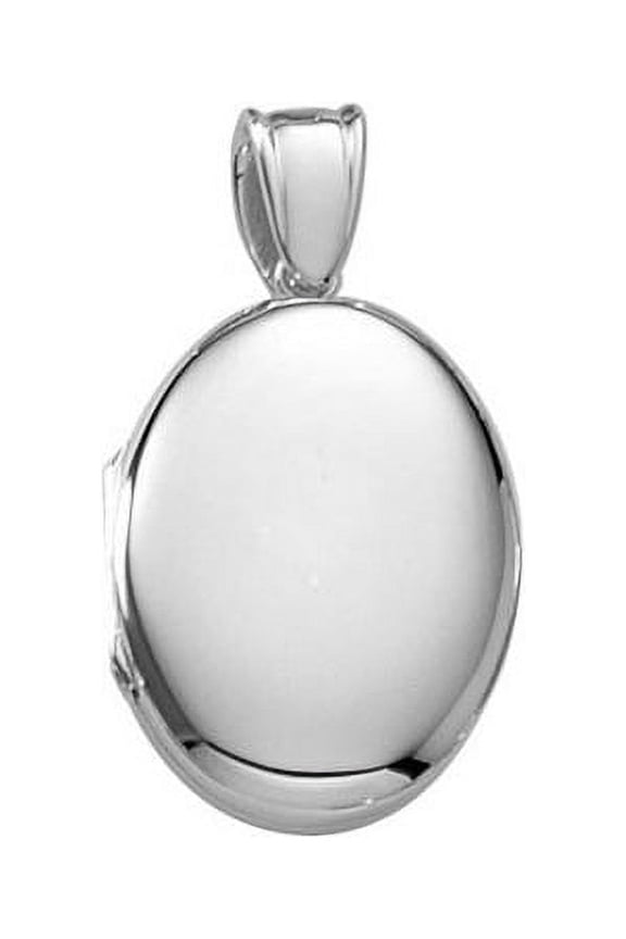 Platinum Oval Premium Weight Locket - 5/8 inch x 3/4 inch in Platinum