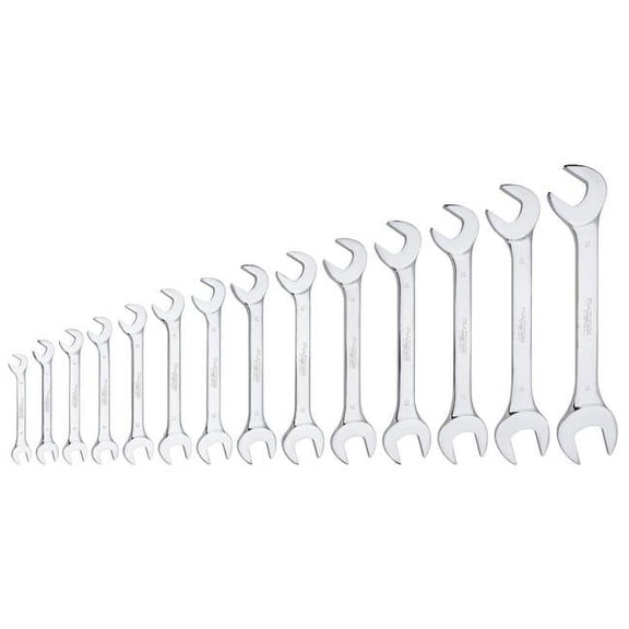 Platinum Tech 99420 14 Pc. Metric Full Polished Angle Wrench Set (15 & 60) PLT-99420