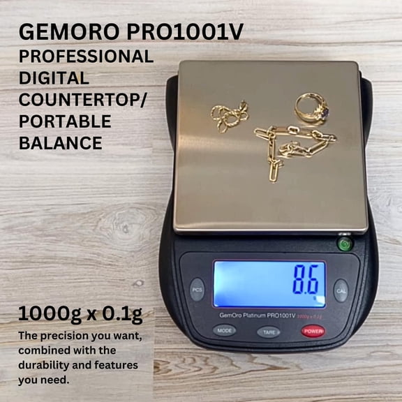 Platinum PRO1001V Digital Kitchen Scale 1000g x 0.1g Precision Countertop Portable Black