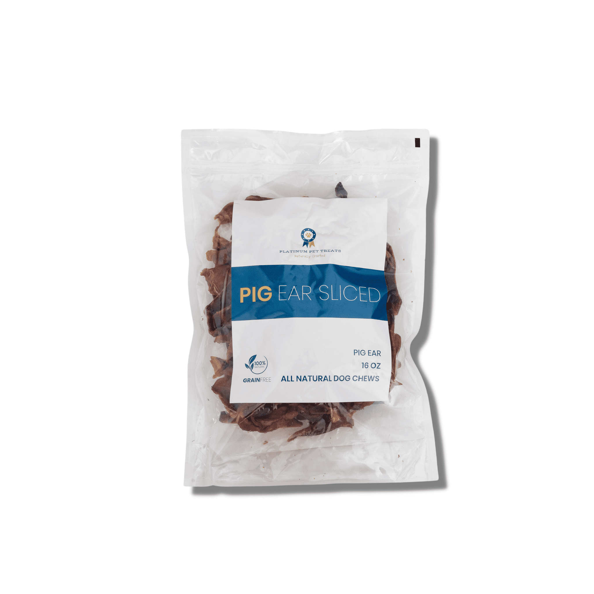 Platinum Pet Treats Sliced Pig Ear 16oz
