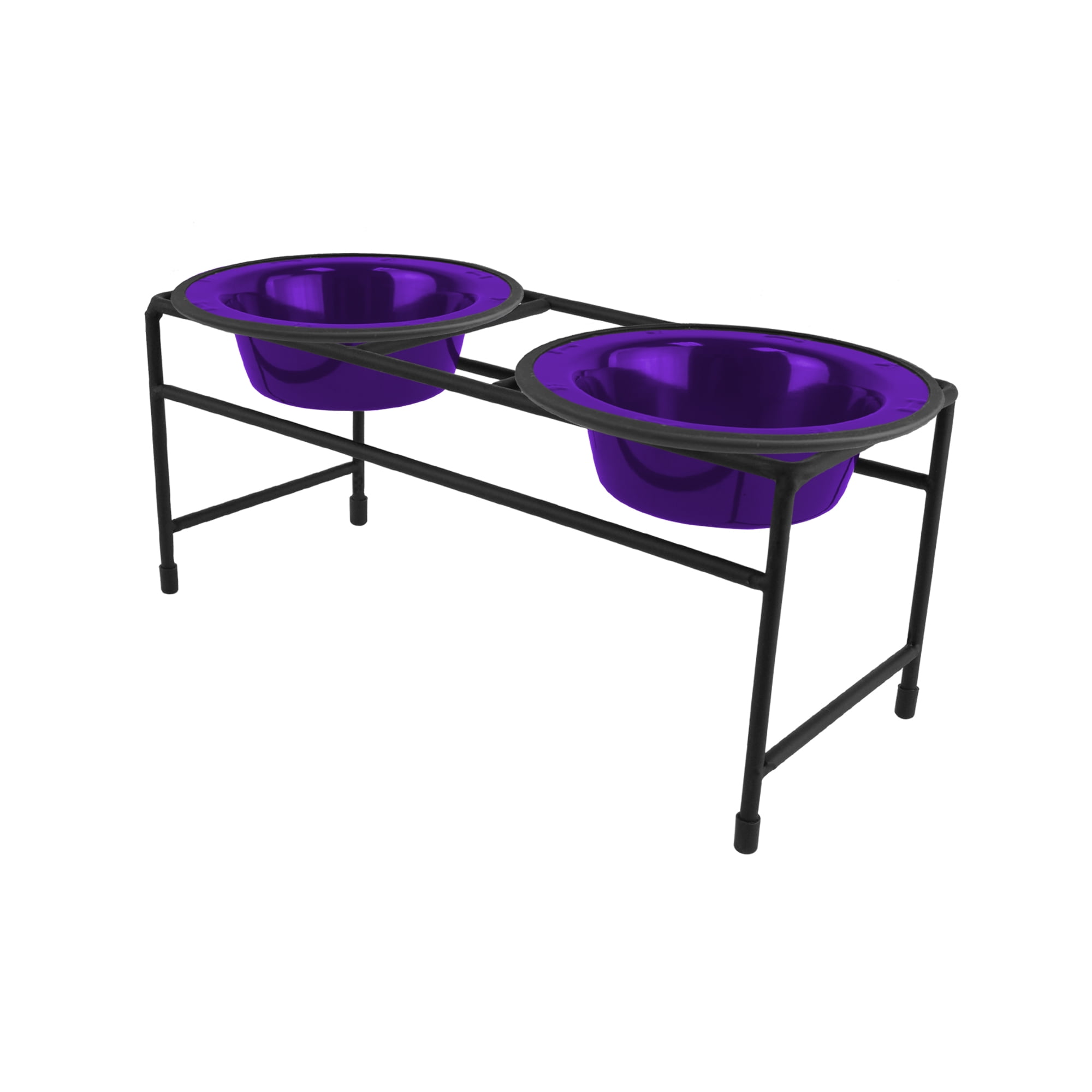 Small Electric Purple Double Diner with Stainless Steel Bowls
