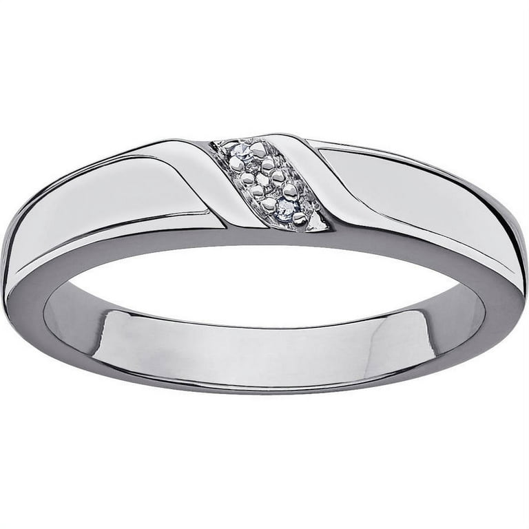 Platinum plated shop wedding band