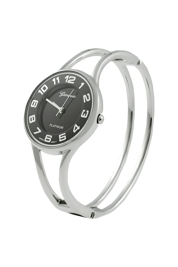 Platinum Polished Bangle Women's Watch