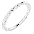 thumbnail image 1 of Platinum Polished Stackable Rope Ring, Size 7, 1 of 2