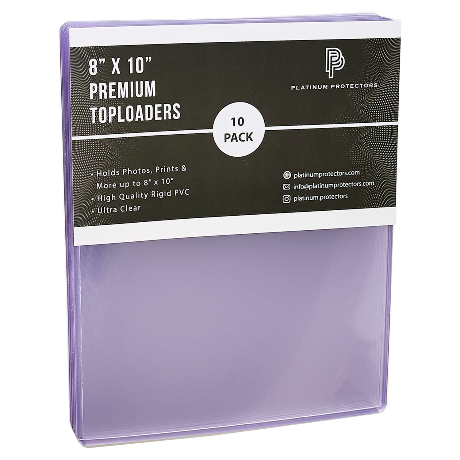 Photo Protector Platinum Protectors, Photo Toploaders, 8x10, Premium Plastic Rigid ...