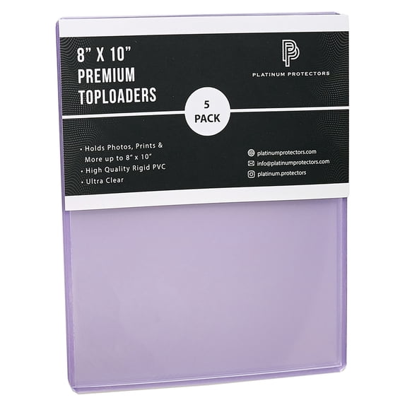 Platinum Protectors 8x10 Toploaders Premium Photo Plastic Rigid Holders Sleeves