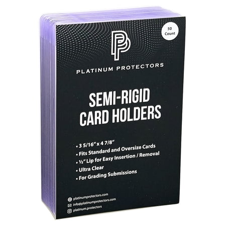 Platinum Protectors Semi-Rigid Card Holders for Graded Card Submissions