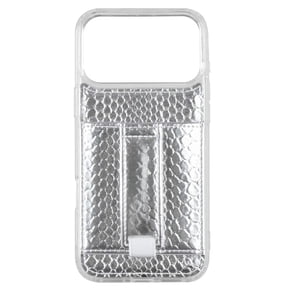 Walli Cases iPhone Air Phone Case with Wallet and Finger Strap - Platinum Python