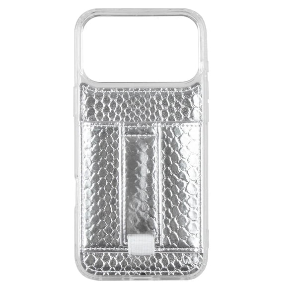 Walli Cases iPhone Air Phone Case with Wallet and Finger Strap - Platinum Python