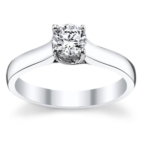 Platinum Round Cut Diamond Solitaire Ring 1.00 cttw. (G Color, SI Clarity) Size 8.5