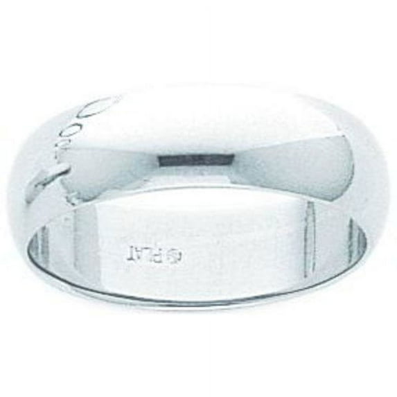 Platinum Round Wedding Band Sz 6.5