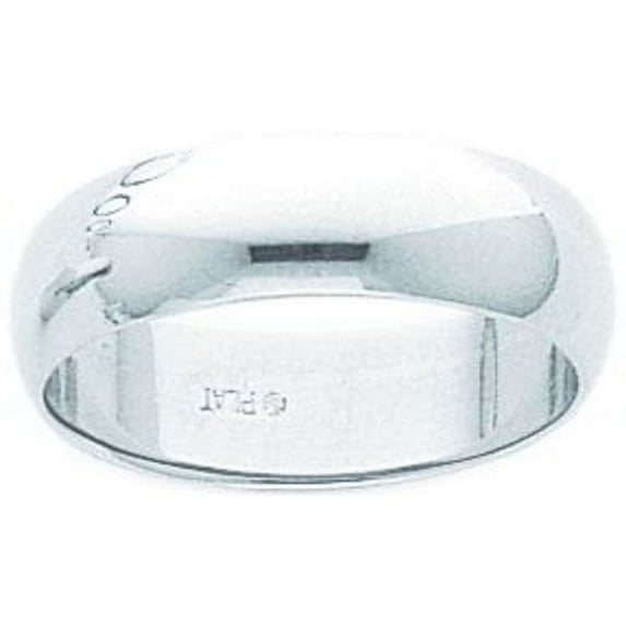 Platinum Round Wedding Band Sz 6