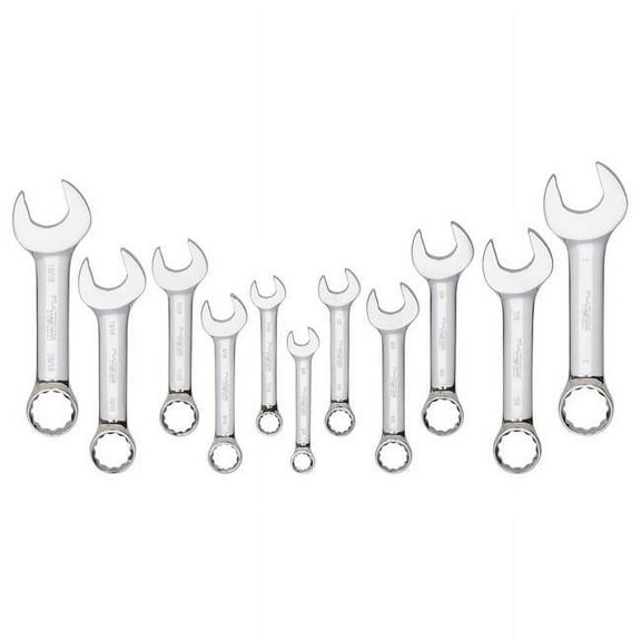 11 Pc. SAE Stubby Full Polished Combination Wrench Set 99505