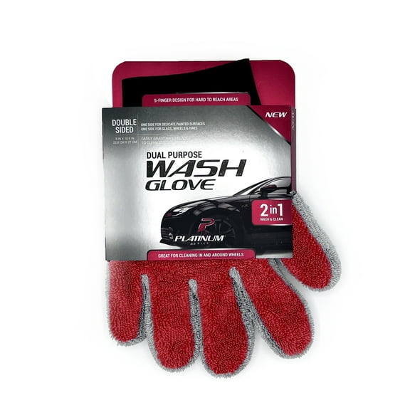 Platinum Series 2in1 Microfiber Wheel Cleaner, Wash Glove, 1 Piece