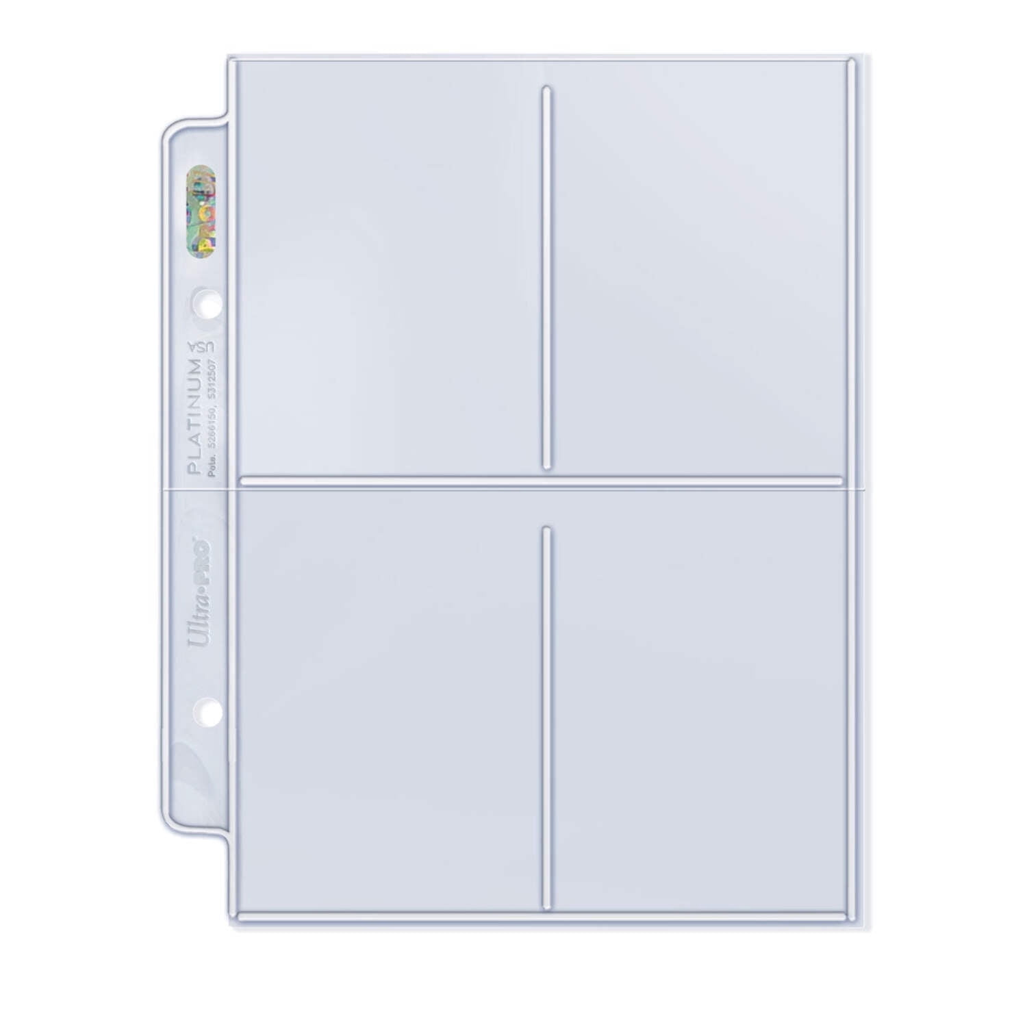 Ultra PRO: Platinum Hologram Mini 4-Pocket Pages - 2-Holes (2.5" x 3.5" / 100-Pack)