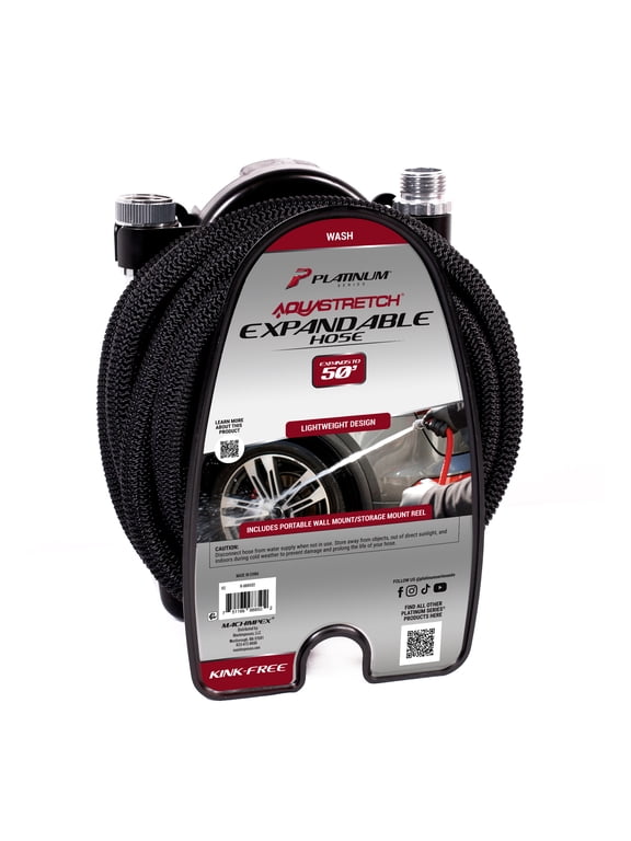 Aquastretch Expandable Garden and Auto Hose with Holder