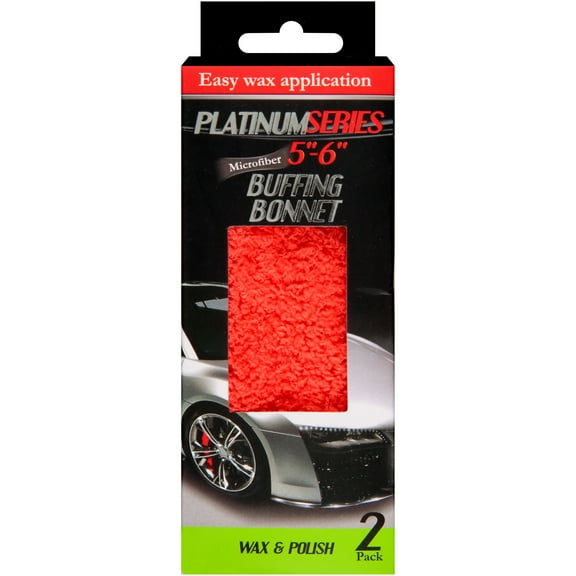 Platinum Series Microfiber Wax & Polish Buffing Bonnet, 5"-6", 2 Count