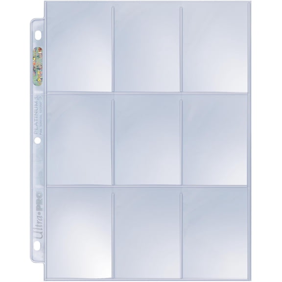 Ultra Pro 9-Pocket Trading Card Pages - Platinum Series 100 Pages