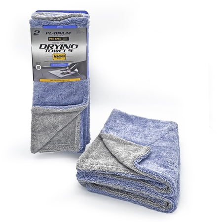 Platinum Series Pro Spec Car Cleaner Drying Towel, 1000GSM, Edgeless Twisted Loop Design, 2 Pack