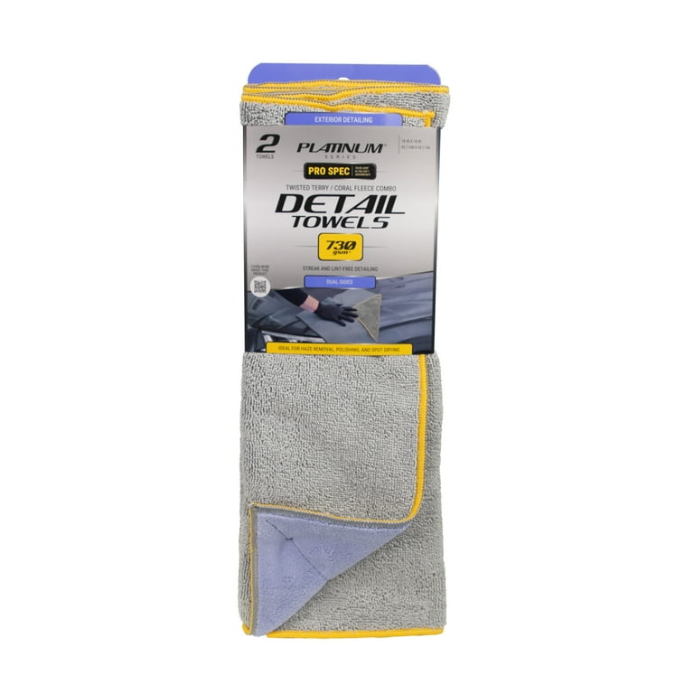 Platinum Series Microfiber Detailing Towels 18x18 2 Pack - Dual