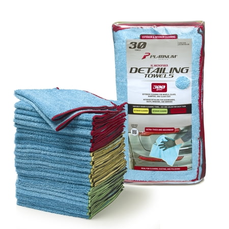 Platinum Series XL Multi-Purpose Microfiber Towels, Detailing Towels, 30 Pack