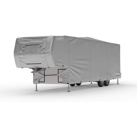 Platinum Shield Weatherproof 5th Wheel RV Cover - FITS: 33'- 37' - Standard Height - 5th Wheel RV - Protect from Rain Water, Snow, Sun - Durable Material - Includes Storage Bag & Wind Straps