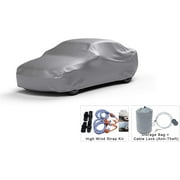 Platinum Shield Weatherproof Car Cover Compatible with 2012 Ferrari California Convertible 2 Door - Protect Water, Snow, Sun - Fleece Lining - Free Cable Lock, Storage Bag & Wind Straps