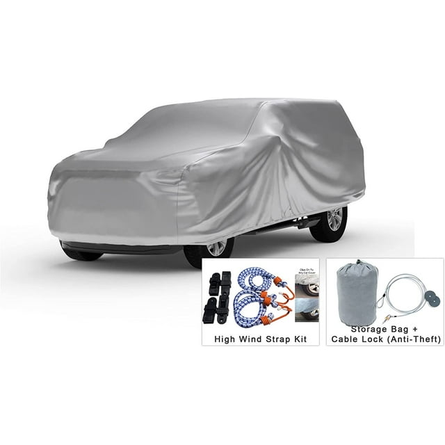 Platinum Shield Weatherproof Commercial Van Car Cover Compatible With 2010 Freightliner 3500 Standard Wheelbase 144 Standard Height Roof - Protect Water, Snow, Sun - Free Cable Lock, Storage Bag & Win