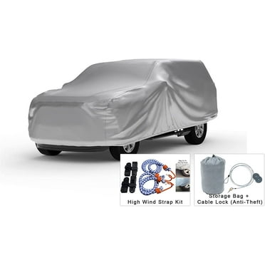 Platinum Shield Weatherproof Commercial Van Car Cover Compatible with 2019 Ford Transit 250 Extra Extended Length 264in Long High Height Roof - Protect Water, Snow, Sun - Free Cable Lock, Storage Bag