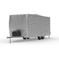 thumbnail image 1 of Platinum Shield Weatherproof Travel Trailer RV Cover - FITS: 18.5' - 20.5' Long - Travel Trailer RV - Protect from Rain Water, Snow, Sun - Durable Material - Includes Storage Bag & Wind Straps, 1 of 6
