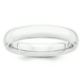 thumbnail image 1 of Platinum Solid Polished Engravable 4mm Half Round Comfort Fit Lightweight Band Ring Size 9.5 Jewelry Gifts for Women, 1 of 5