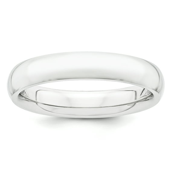 Platinum Solid Polished Engravable 4mm Half Round Comfort Fit Lightweight Band Ring Size 9.5 Jewelry Gifts for Women